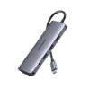 HUB USB-C (Docking Station) 10 en 1 | 3 USB-A 3.0 | USB-C PD Carga 100W | HDMI 4K@30Hz | RJ45 (Gigabit Ethernet) | VGA | Lector Tarjeta SD + Micro SD (TF) Uso Simultaneo | Jack Audio 3.5mm | Carcasa de Aluminio.