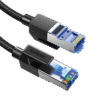 Cable Ethernet Cat8 CLASSâ… F/FTP Redondo con Malla de Nylon 1 Metro