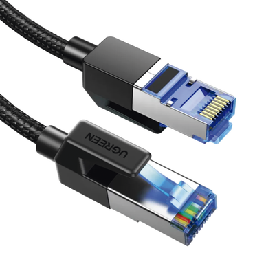 Cable Ethernet Cat8 CLASSâ… F/FTP Redondo con Malla de Nylon 2 Metros