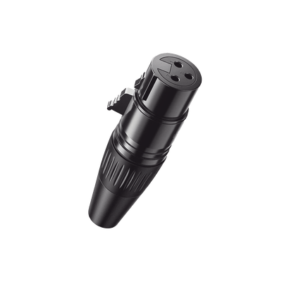 Conector de Audio XLR Tipo Canon Hembra / PVC / ABS / Aleación Zinc / Anti Oxidante / Anti Caida / Sin Aflojarse /Apertura Ajustable de 6.0 a 7.0 mm / Soldable Conector de Audio XLR Tipo Canon Hembra / PVC / ABS / Aleación Zinc / Anti Oxidante / Anti Caida / Sin Aflojarse /Apertura Ajustable de 6.0 a 7.0 mm / Soldable