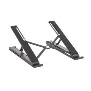 HUB (Docking Station) 5 en 1 con Soporte para Laptop | 2 USB 3.0 a 5Gbps | HDMI 4K@30Hz | Memoria Micro SD (TF) + SD | Amplia Compatibilidad de 10-15" | Ajuste de Altura | Aluminio | PC+ABS | Silicona | Color Negro. HUB (Docking Station) 5 en 1 con Soporte para Laptop | 2 USB 3.0 a 5Gbps | HDMI 4K@30Hz | Memoria Micro SD (TF) + SD | Amplia Compatibilidad de 10-15" | Ajuste de Altura | Aluminio | PC+ABS | Silicona | Color Negro.