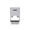 Soporte para Teléfono Celular de Aluminio | Angulo Ajustable | Amplia Compatibilidad con dispositivos de 4.7'' a 7.9'' | Antideslizante | Antiarañazos | Plegable | Color Gris.