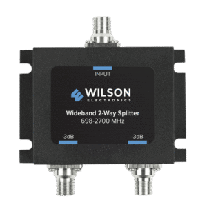 Divisor de Potencia Coaxial 2 Vías / 698-2700 MHz / 75 Ohm / Pérdida por División 3 dB / Aislamiento ≥20 dB / Conector F-hembra / Diseño Microstrip
