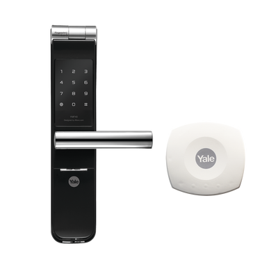 Kit de Hub con Cerradura con manija YMF40: Código, Biometria y apertura SMARTPHONE en cualquier parte el Mundo Kit de Hub con Cerradura con manija YMF40: Código, Biometria y apertura SMARTPHONE en cualquier parte el Mundo