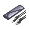 Carcasa Disco Duro NVME M.2 (Enclosure) | Hasta 2TB | USB3.1 a 10 Gbps | SATA SSD PCIE 3.0 | Soporta M Key y B Key | Compatible con SSD M.2 NVME 2230/2242/2260/2280 | UASP | S.M.A.R.T. | TRIM | ESD Incorporado | Caja de Aluminio.
