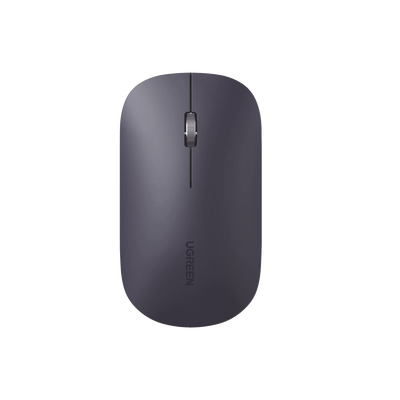 Mouse inalámbrico 2.4 GHz | Ultra Delgado y Silencioso | DPI 1000/1600/2000/4000 (Ajustable) | Alcance 10m | Scroll de Aluminio | Adaptable a diferentes superficies | Diseño suave al tacto | Contiene Receptor USB | Color Negro.