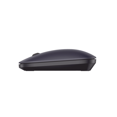 Mouse inalámbrico 2.4 GHz | Ultra Delgado y Silencioso | DPI 1000/1600/2000/4000 (Ajustable) | Alcance 10m | Scroll de Aluminio | Adaptable a diferentes superficies | Diseño suave al tacto | Contiene Receptor USB | Color Negro.