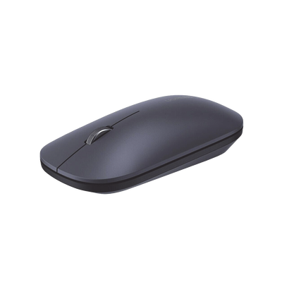 Mouse inalámbrico 2.4 GHz | Ultra Delgado y Silencioso | DPI 1000/1600/2000/4000 (Ajustable) | Alcance 10m | Scroll de Aluminio | Adaptable a diferentes superficies | Diseño suave al tacto | Contiene Receptor USB | Color Negro.