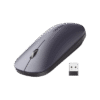 Mouse inalámbrico 2.4 GHz | Ultra Delgado y Silencioso | DPI 1000/1600/2000/4000 (Ajustable) | Alcance 10m | Scroll de Aluminio | Adaptable a diferentes superficies | Diseño suave al tacto | Contiene Receptor USB | Color Negro.