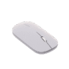 Mouse inalámbrico 2.4 GHz | Ultra Delgado y Silencioso | DPI 1000/1600/2000/4000 (Ajustable) | Alcance 10m | Scroll de Aluminio | Adaptable a diferentes superficies | Diseño suave al tacto | Contiene Receptor USB | Color Gris.