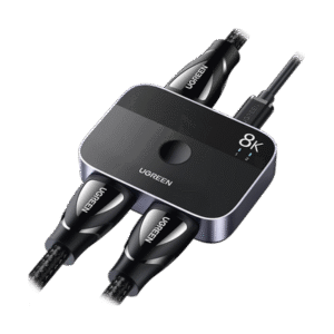 Conmutador HDMI 2.1 8K @60Hz | HDMI Splitter 2 Entradas a 1 Salida | Soporta 4K @120Hz 1080P @240Hz 3D | HDR Dolby | Alta Velocidad 48Gbps | Formatos de Audio LPCM/DTS/DSD, 2,0/2,1/5,1/7,1 canales.