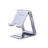Soporte para Teléfono Celular de Aluminio / Angulo Ajustable / Amplia Compatibilidad con dispositivos de 4.7'' a 7.9'' / Antideslizante / Antiarañazos / Plegable / Color Azul