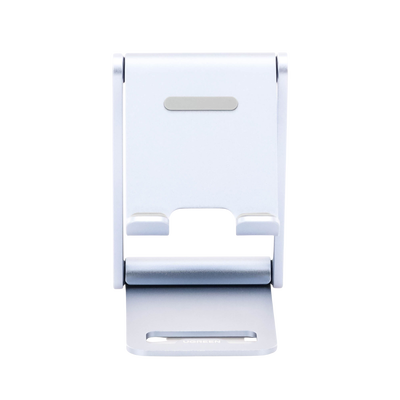 Soporte para Teléfono Celular de Aluminio / Angulo Ajustable / Amplia Compatibilidad con dispositivos de 4.7'' a 7.9'' / Antideslizante / Antiarañazos / Plegable / Color Azul
