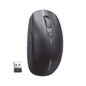 Mouse Gaming Inalámbrico| 5000 DPI | 5 Niveles de DPI |6 Botones | Recargable | Tri-Modo USB/BT/2,4 GHz | Diseño Ergonómico | Alta Capacidad de Batería | Luz Led | Compatible con Windows macOS Android iOS Linux.
