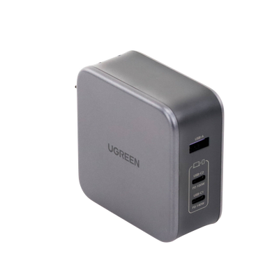 Cargador de 140W serie Nexode | 3 Puertos de Carga Rápida | 2 USB-C | 1 USB-A | Tecnología GaN II +SIC | PD3.1 / QC4.0 | Tecnología de Protección Térmica | Optimiza la Experiencia de Carga | Incluye cable USB-C