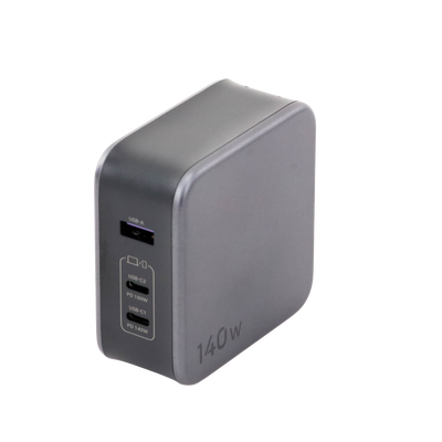 Cargador de 140W serie Nexode | 3 Puertos de Carga Rápida | 2 USB-C | 1 USB-A | Tecnología GaN II +SIC | PD3.1 / QC4.0 | Tecnología de Protección Térmica | Optimiza la Experiencia de Carga | Incluye cable USB-C