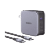 Cargador de 140W serie Nexode | 3 Puertos de Carga Rápida | 2 USB-C | 1 USB-A | Tecnología GaN II +SIC | PD3.1 / QC4.0 | Tecnología de Protección Térmica | Optimiza la Experiencia de Carga | Incluye cable USB-C