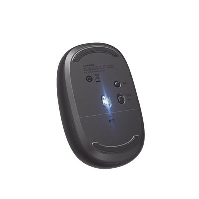 Mouse Inalámbrico 2.4G 800/1200/1600/2400 DPI | Función de 3 botones | Alcance 10m | Silencioso | Ergonómico | Anti-caída y Anti-interferencias | Batería Alcalina AA incluida | Midnight Blue.