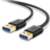 Cable USB-A 3.0 a USB-A 3.0 / 3 Metros / Macho a Macho / Conector Niquelado / Núcleo de Cobre Estañado / Blindaje Múltiple / Velocidad 5Gbps / No Requiere Controlador / Compatible con USB 2.0 Y USB 1.1