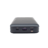Power Bank de 25000mAh | 3 Salidas 145W Max. | USB-A + 2 USB-C | PD 3.0, QC3.0 | FCP | SCP | Pantalla Inteligente | Carcasa Ignifuga | Color Gris | Incluye Cable USB de 50cm | Carga tu Laptop de Manera Segura.