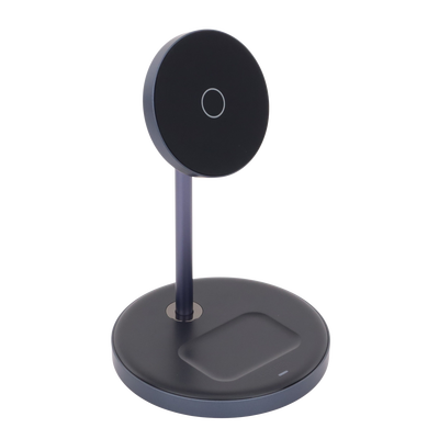 Estación de Carga Inalámbrica | 3 en 1 | Compatible con MagSafe | Perfecto para iPhone y AirPods | Carga Rápida Adaptativa /Simultanea | Múltiples Protecciones | Luz Indicadora LED | Aleación de Aluminio | Incluye Cable