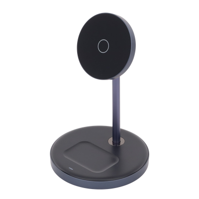 Estación de Carga Inalámbrica | 3 en 1 | Compatible con MagSafe | Perfecto para iPhone y AirPods | Carga Rápida Adaptativa /Simultanea | Múltiples Protecciones | Luz Indicadora LED | Aleación de Aluminio | Incluye Cable