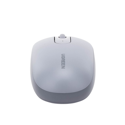Mouse Inalámbrico 2.4G 800/1200/1600/2400 DPI | Función de 3 botones | Alcance 10m | Silencioso | Ergonómico | Anti-caída y Anti-interferencias | Batería Alcalina AA incluida | Color Grey.