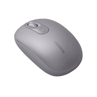 Mouse Inalámbrico 2.4G 800/1200/1600/2400 DPI | Función de 3 botones | Alcance 10m | Silencioso | Ergonómico | Anti-caída y Anti-interferencias | Batería Alcalina AA incluida | Color Grey.