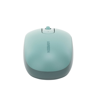 Mouse Inalámbrico 2.4G 800/1200/1600/2400 DPI | Función de 3 botones | Alcance 10m | Silencioso | Ergonómico | Anti-caída y Anti-interferencias | Batería Alcalina AA incluida | Color Green.