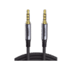 Cable Auxiliar de 3.5mm / Cable Audio Estéreo / Núcleo de Alambre de Cobre Esmaltado / Carcasa de Aluminio Azul + Nylon Trenzado / Soporta Micrófono / 5 Metros