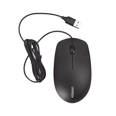Mouse Óptico USB | Cable USB de 1.5 metros | 3 Botones | 1200DPI | Diseño Ergonómico | Silencioso | Color Negro | Windows / MacOS / Linux / Chrome y otros | También Compatible con DVR / NVR.