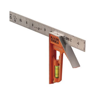 Escuadra Especial de 12 Pulgadas, con Bordes de 45° y 90° y Regla Magnética. Ranura en V para Diámetro de Tubo Conduit Escuadra Especial de 12 Pulgadas, con Bordes de 45° y 90° y Regla Magnética. Ranura en V para Diámetro de Tubo Conduit