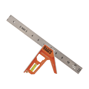 Escuadra Especial de 12 Pulgadas, con Bordes de 45° y 90° y Regla Magnética. Ranura en V para Diámetro de Tubo Conduit Escuadra Especial de 12 Pulgadas, con Bordes de 45° y 90° y Regla Magnética. Ranura en V para Diámetro de Tubo Conduit