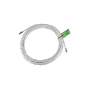 Jumper Coaxial con Cable Tipo RG-6 en Color Blanco de 9.14 Metros de Longitud y Conectores F Macho en Ambos Extremos. 75 Ohm de Impedancia.