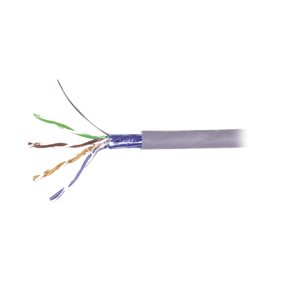 Bobina de Cable Blindado F/UTP de 4 Pares, Cat5e, Cobre, PVC (CM), Color Gris, Reel-In-Box, 305M