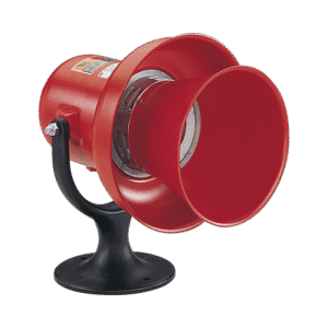 Sirena electromecánicade alarma general modelo A , UL y cUL, 120 Vca/cd, roja