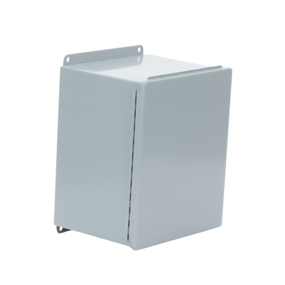 Gabinete de Bisagra Continua NEMA 12; IP66 de Uso en Intemperie, 305 x 254 x 203 mm, De Acero, Color Gris Gabinete de Bisagra Continua NEMA 12; IP66 de Uso en Intemperie, 305 x 254 x 203 mm, De Acero, Color Gris