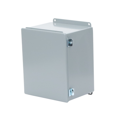 Gabinete de Bisagra Continua NEMA 12; IP66 de Uso en Intemperie, 305 x 254 x 203 mm, De Acero, Color Gris Gabinete de Bisagra Continua NEMA 12; IP66 de Uso en Intemperie, 305 x 254 x 203 mm, De Acero, Color Gris