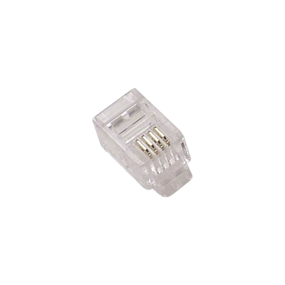 Conector Plug Modular para cable telefónico RJ11 6p4c