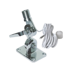 Montaje rotativo de 4 posiciones de acero inoxidable, incluye 5 m de cable.