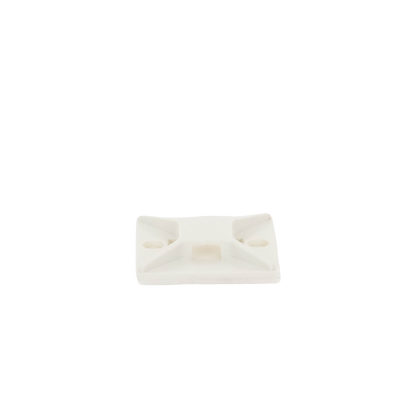 Montaje-Sujetador Para Cable de 4 Vías, con Adhesivo, 25.4 x 25.4mm (1in x 1in), Color Blanco, Uso en Interior, 1 pieza