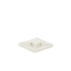 Montaje-Sujetador Para Cable de 4 Vías, con Adhesivo, 25.4 x 25.4mm (1in x 1in), Color Blanco, Uso en Interior, 1 pieza