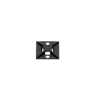 Montaje-Sujetador Para Cable de 4 vías, con Adhesivo Acrilico, 25.4 x 25.4mm (1in x 1in), Color Negro, Uso en Exterior, 1 pieza