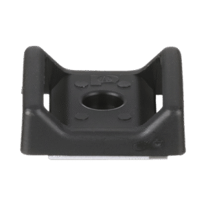 Sujetador Para Cable, con Adhesivo, 28.5 x 28.5 mm (1.12 in x 1.12 in), Color Negro, Paquete de 100pz