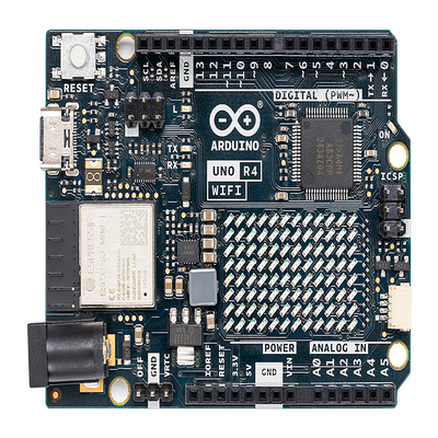 ARDUINO UNO REV4 WIFI, Retrocompatible con la UNO R3, la Arduino UNO R4 WiFi incluye una matriz LED 12x8 para interfaz mejorada y destaca por su conectividad y mayor potencia de procesamiento ARDUINO UNO REV4 WIFI, Retrocompatible con la UNO R3, la Arduino UNO R4 WiFi incluye una matriz LED 12x8 para interfaz mejorada y destaca por su conectividad y mayor potencia de procesamiento