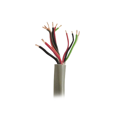 Bobina de 152 metros de cable compuesto de, 6 y 4 conductores calibre 22 y 2 Conductores calibre 18, para aplicaciones de control de acceso