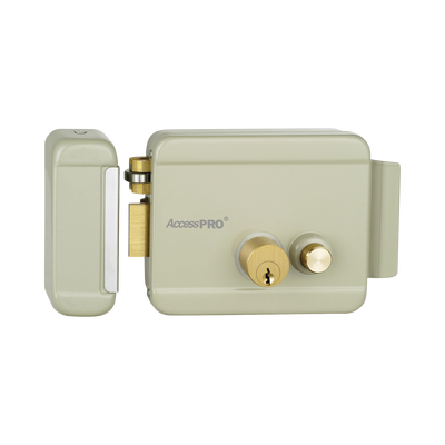 Cerradura Eléctrica con Botón de Salida / Incluye Llave / Exterior / Izquierda