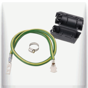 KIT de Tierra Física de Cable Blindado 6 AWG. Color Verde / Amarillo con Terminación en Extremos.