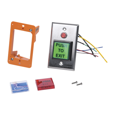 Botón Momentáneo con Garantía de Por Vida NO, NC/ Cubiertas Intercambiables
