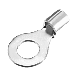Terminal tipo ojo / 1 / 4 " / Sin aislar / 8 AWG / Sin color / Paquete de 25 piezas.